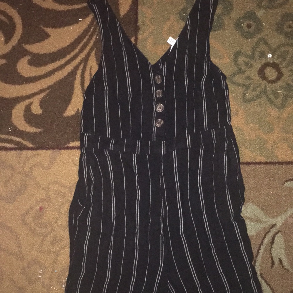 Black w/ White stripper Jumpsuit